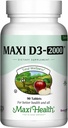 Maksimum-Health Vitamin D3 2000 IU - Untuk Fungsi Otot Sehat, Kesehatan Tulang dan Dukungan Imune - 90 Tablet - Tambahan Kosher Terbaik Untuk Dewasa