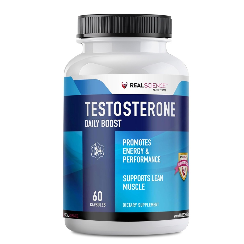 Daily Boost Free Testosterone Booster for Men - Strongest Suplement for Muscle Growth, Bodybuilding & Energy with 9 powerful Ingreations - 60 Capsules