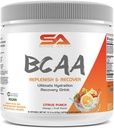 BCAA Powder Plus Glutamine dan Electrolite Powder for Recovery & Hydration - 30 Servings (Citrus Punch)