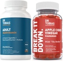 Dr. Tobias Adult Multivamin & Apple Cider Vinegar Gummies, Supports Energy, Immunity & Gut Health, dengan 42 Fruits Plus Vegetable Plus Programs, Cludes The Mother, Fololate, B12