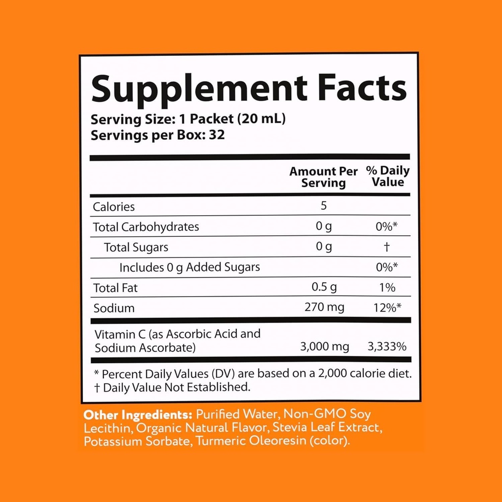 Aurora Nutrasains Mega- Lipomal Vitamin C, 3000mg Vida Lifecience 32 oz Liqu