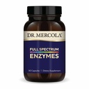 Dr. Mercola Full Spectrum Enzymes - 22 Different Enzymes - Support Digetical & Ammune Health - Helling Digest Carbohydrates, Fats, Protein & Fiber - Non-GMO, Gluten- Free & Soy- 90 Capsules