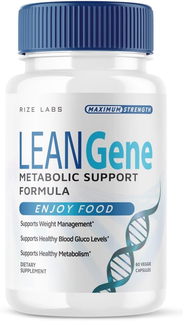 Rize labs Lean Gene Suplement, Metabolic Dukung Formula for Advanced Weight Loss, Maximum Strength Kapsul, All- Natural Pills (60 Capsules)