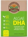 Alga DHA 120 Softgeels x 1 Box - Vegan Omega- 3 Suplemen, Tanaman Murni - berbasis Carrageenan, DHA dan Algae Oil (120 Count)