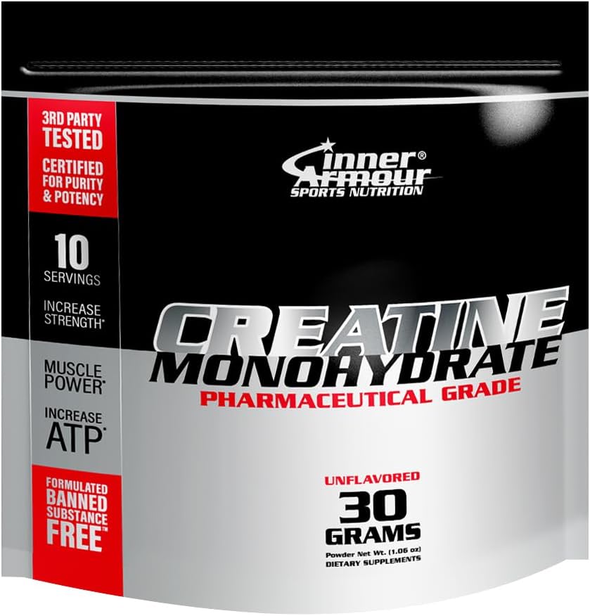 Micronized Creatine Monohydrate Powder - Increase Muscle Strength & Endurance - Fast Dissolving, Flavor-Free, Vegan Fitness Supplemen, Keto Friendly - 30 gr atau 10