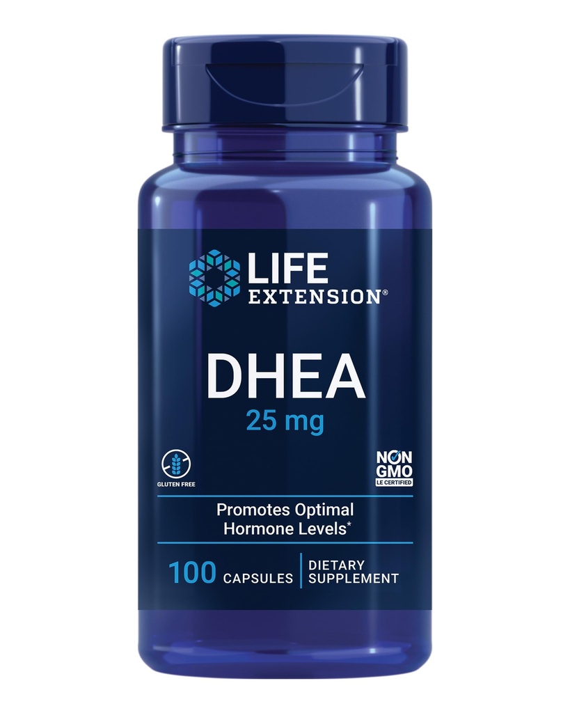 Lithium Kehabisan Hidup 1000 mcg dan DHEA 25 mg - Kesehatan Otak, Anti- Penuaan, Umur Panjang, Suplemen Kesehatan Kebal & Seksual - 100 Hitung Masing-masing