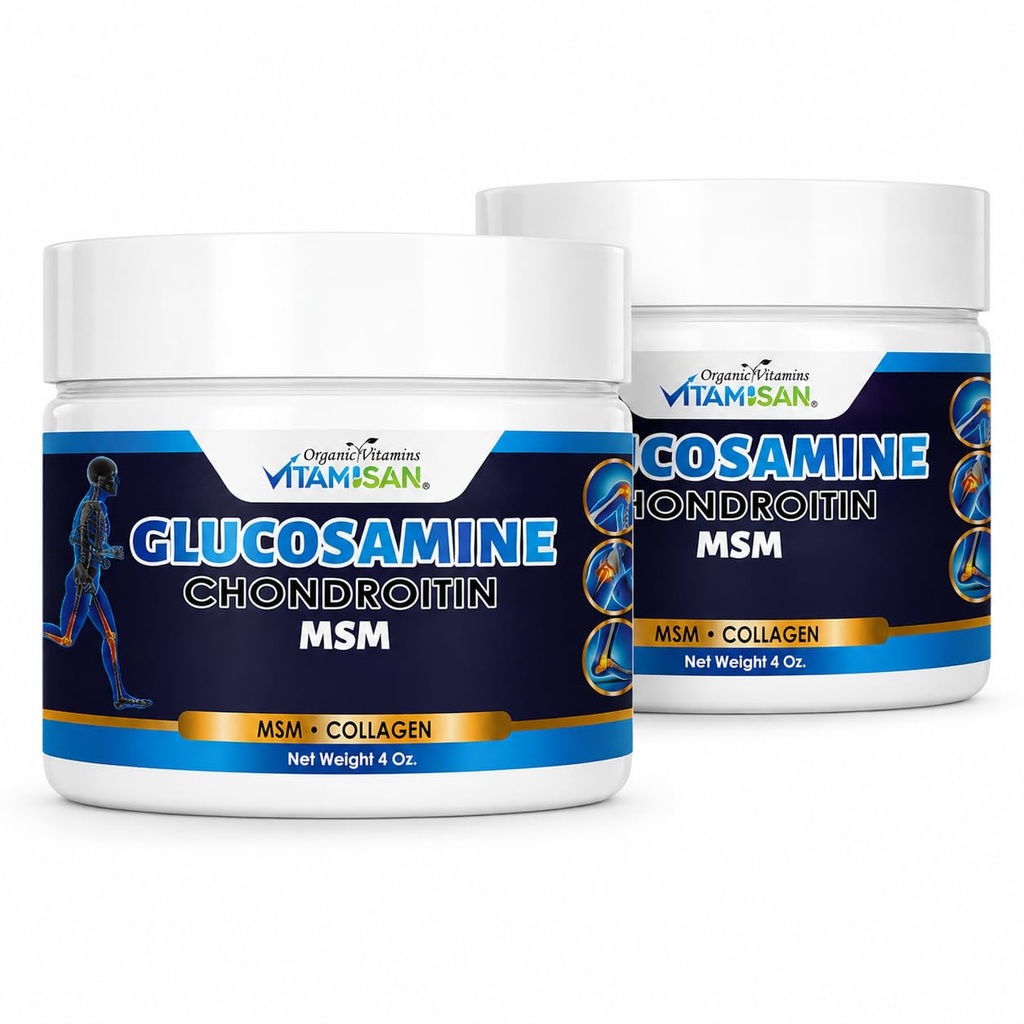 VITAMISAN Glucosamine Chondroitin MSM Collagen dan Arnica Cream 4 OZ 2 Pack