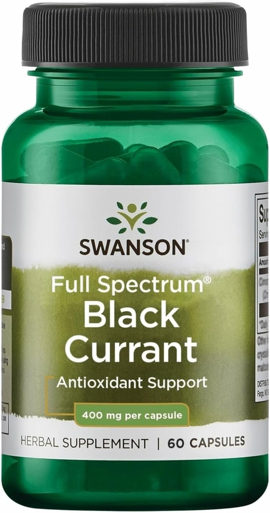 Swanson Full Spectrum Black Currant 400 Miligram 60 Capsules