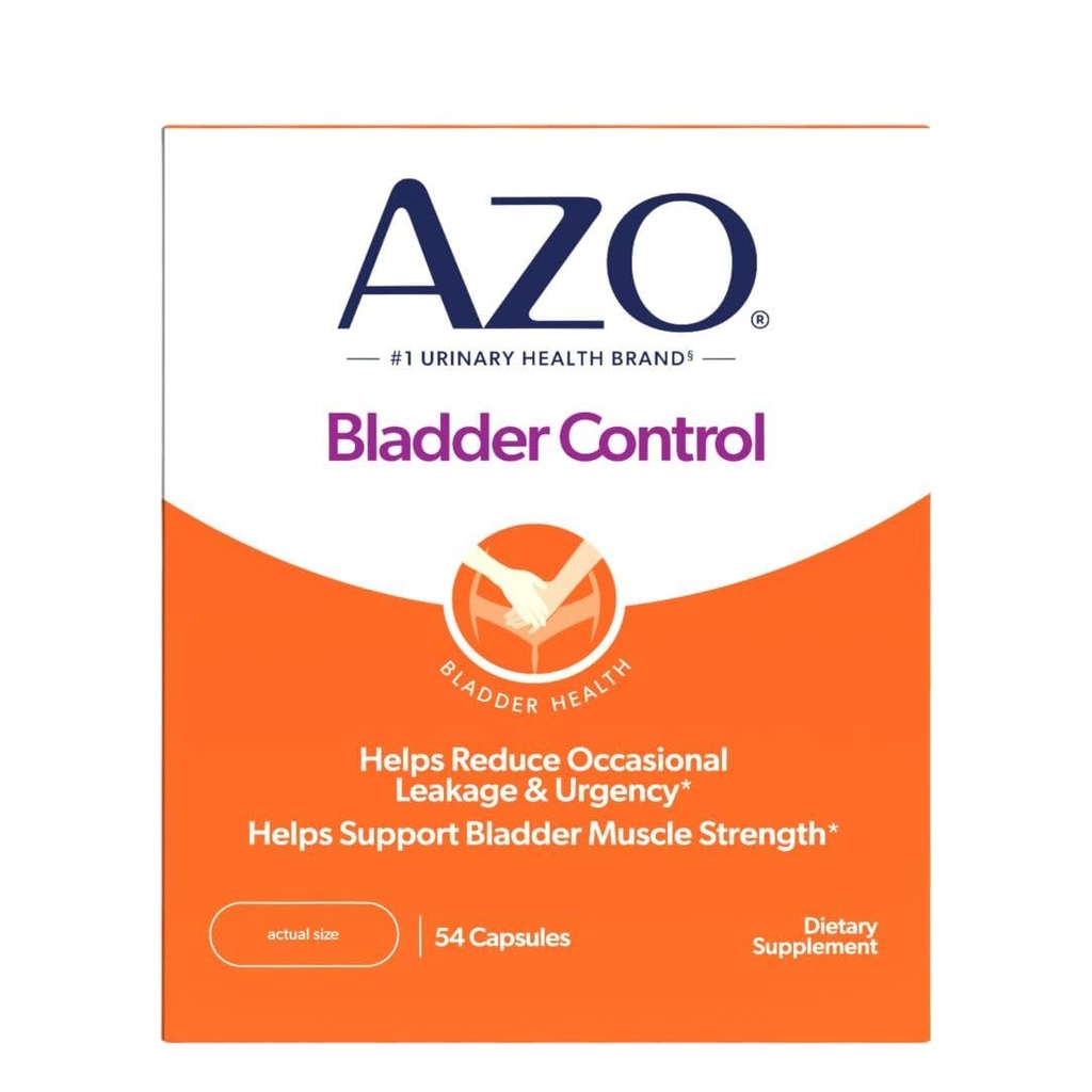 AZO Bladder Control dengan Go-Less Daily Supplement Hobles 124; Membantu Mengurangi Keadaan Darurat * 124; Membantu mengurangi sesekali kebocoran karena tertawa, bersin dan latihan 124; 54 Count Capsules