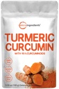 Ekstrak Turmeric 95% Curcuminoid (Ekstrak Turmeric Natural dan Suplemen Turmeric), 100 Grams, Kaya Antioksidan untuk Gabungan & Imune Dukungan, Tidak ada GMO, Vegan Frid, India Origin