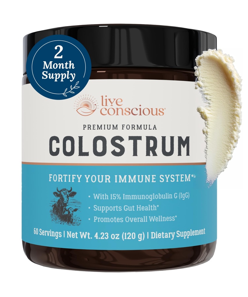 Powder Colostrum Live - Grass Fed Colostrum Suplemen dengan Lactoferrin untuk Absorpsi Besi - Bovine Colostrum Suplemen Sistem Imune