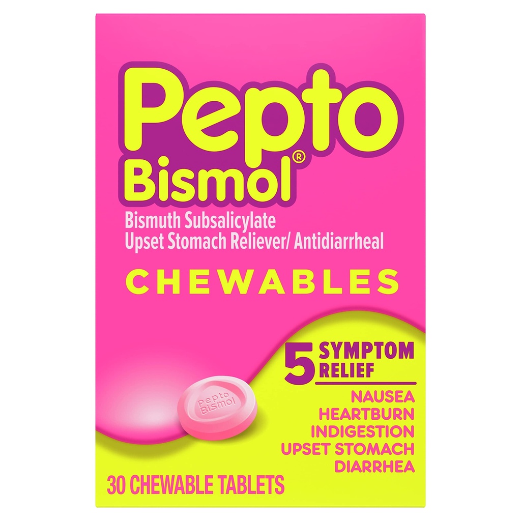 Pepto Bismol Pepto- Bismol Chewable Tablets, 30 ct,
