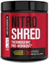 Jacked Factory NITROSURGE Shred Pre Workout Suplemen - Energy Booster, Instant Strength Gains, Sharp Focus, Powerful Pumps - Nitric Oxide Booster & PreWorkout Quoder - 30Sv, Blueberry Lemonade