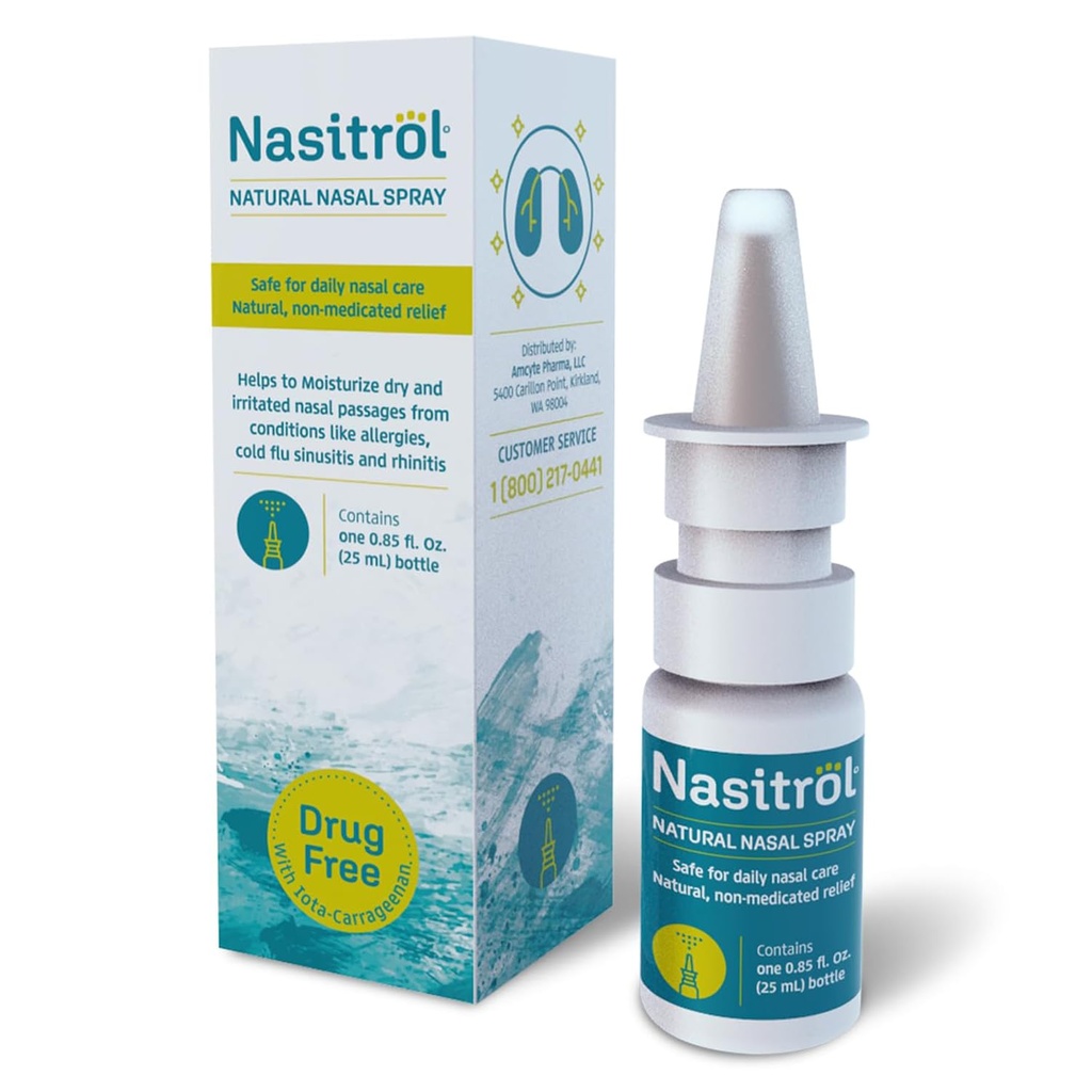 Semprot Nasal Nasal Nasal - All-Natural Saline Mist for Contrable and Daily Nose Care