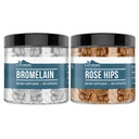 Elements Earthborn Rose HIPS & Bromelain Capsule Bundle (200 Capsules Setiap), Murni & Undiluted, Tidak Ada Addonves