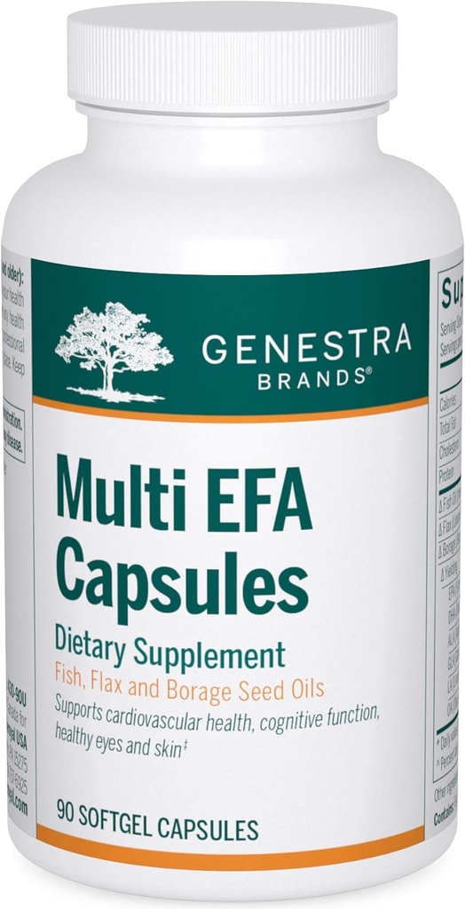 Genestra Brands Multi EFA Capsules 124; Unique Blend of Fish, Flax, dan Borage Seed Oils 124; 90 Softgel Capsules