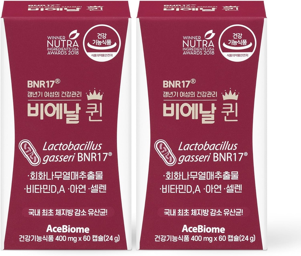 Bnr Queen, Menopausal Dukung Probiotik Perempuan, 10 Milyar CFU Dijamin, Lacnoillus gasseri BNR17, 60Csules x 2packs