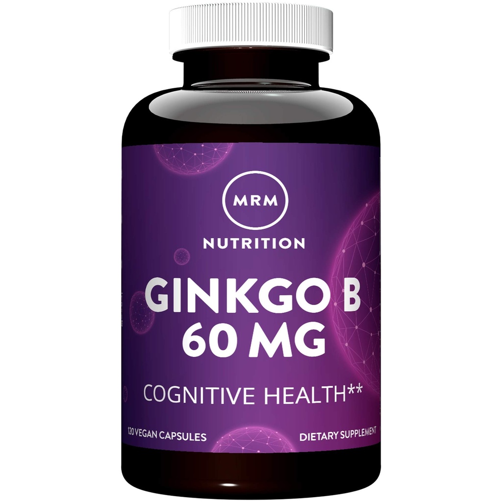 MRM Nutrition Ginkgo B 60mg 124; Gluten- Free + Vegan 124; 120 Servings