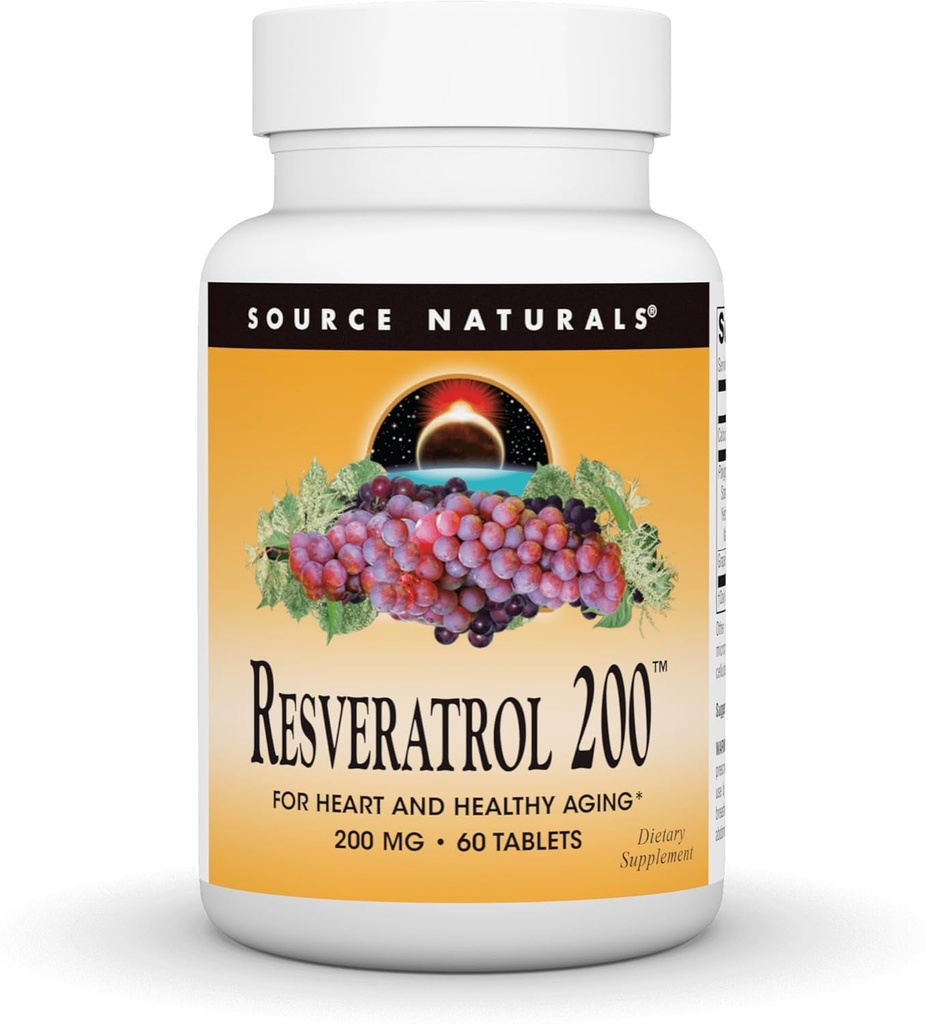 Sumber Resveratrol, untuk Hati dan Kesehatan Penuaan * 200 mg - 60 tablet