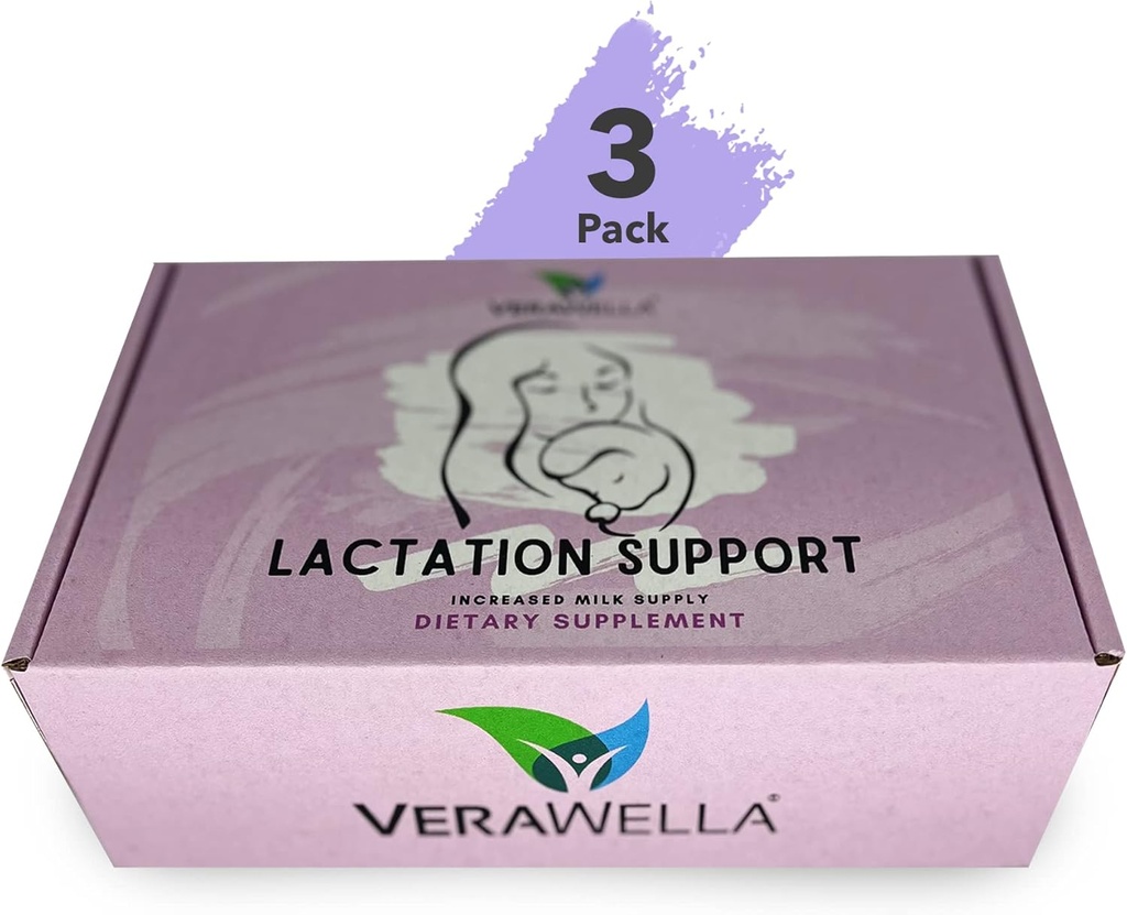 Dukungan Lactation, Tercampur dengan Fenugreek, Fennel & Milk Thistle, Dukungan Lactation untuk Peningkatan Supply Milk, Naikkan Suppply Breatfeed Essizes, Paket 3