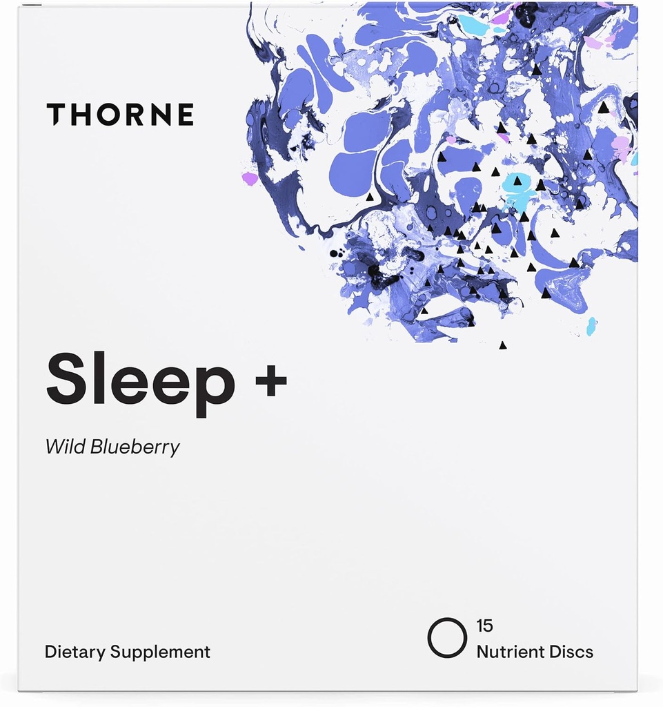 THORNE Sleep + Dissolable Supplement Disc - Chamomile, L- Theanine dan Melonatin untuk Deep, restful Sleep - 15 Servis