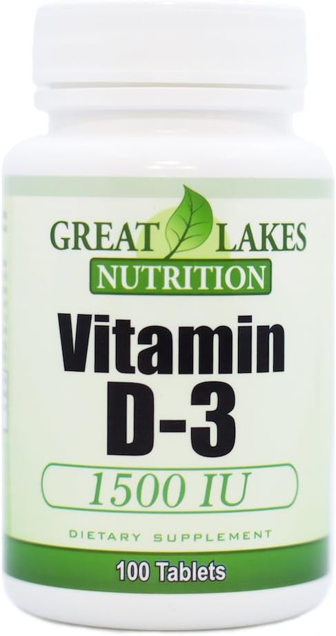 Vitamin D-3 dengan Potency Tinggi 1.500 IU (3 Pack): 124; Regulates Fungsi Imune, Support Heally Bones 127; (3) 100 Count by GL Nutition