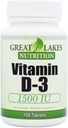 Vitamin D-3 dengan Potency Tinggi 1.500 IU (3 Pack): 124; Regulates Fungsi Imune, Support Heally Bones 127; (3) 100 Count by GL Nutition