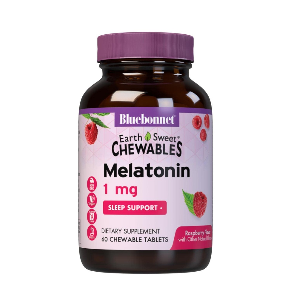 Bluebonnet Nutrection EarthSweet Melonains 1 mg Fast-Acting Quickly Dissolve Nighttime Relaxation & Restful Sleep Support - Sleep Aid - Free, Vegan