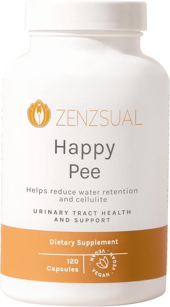 ZENZSUAL Happy Pee - Urinary Trakt Dukungan dengan Organik Cranberry dan D- Mannose - Comprehensive UTI Relief Dukungan untuk Perempuan - 120 Kapsul