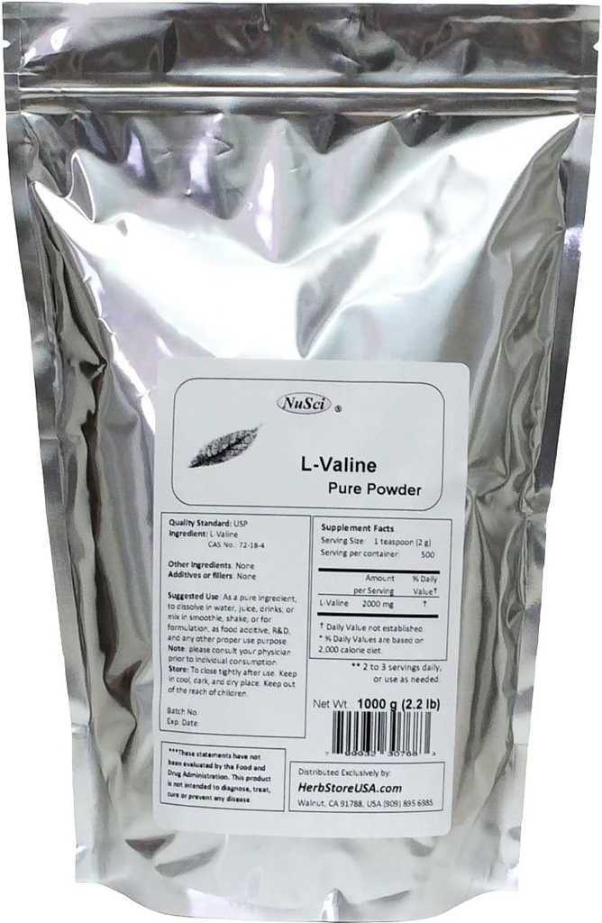 L- Valine Pure Amino Acid Powder (100g (2.2 Lb)))