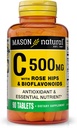 Maston Natural Vitamin C 500 mg, dengan Rose HIPS & Bioflavonoid, dukungan kekebalan & Antioksidant Formula, 90 Tablet