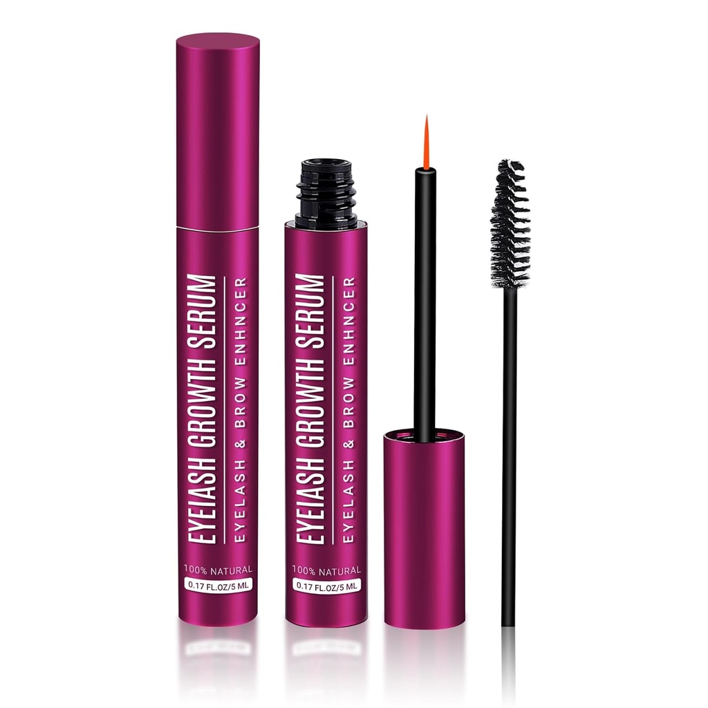 Lash Serum untuk Perkembangan Mata, Eyelash Growth Serum (5ml), Buka Rahasia untuk Longer, Fuller, dan Lash Luxurious More dengan Eyelash Growth Serum