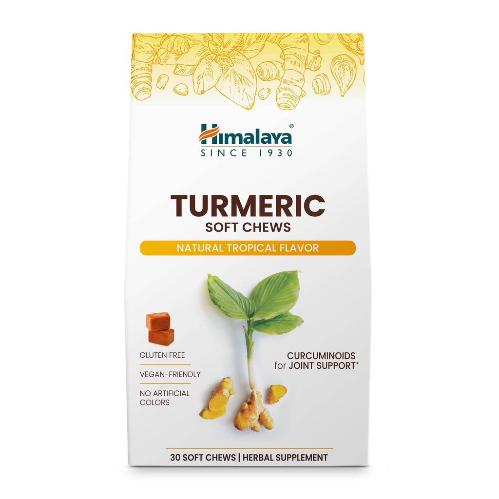 Himalaya Turmeric Chews dengan Curcumin for Healthy Joint Support, and Optimum Flexibility & Mobility, 300 mg Ekstraksi per Serving, 30 Soft Chews, 15 Day Suppply