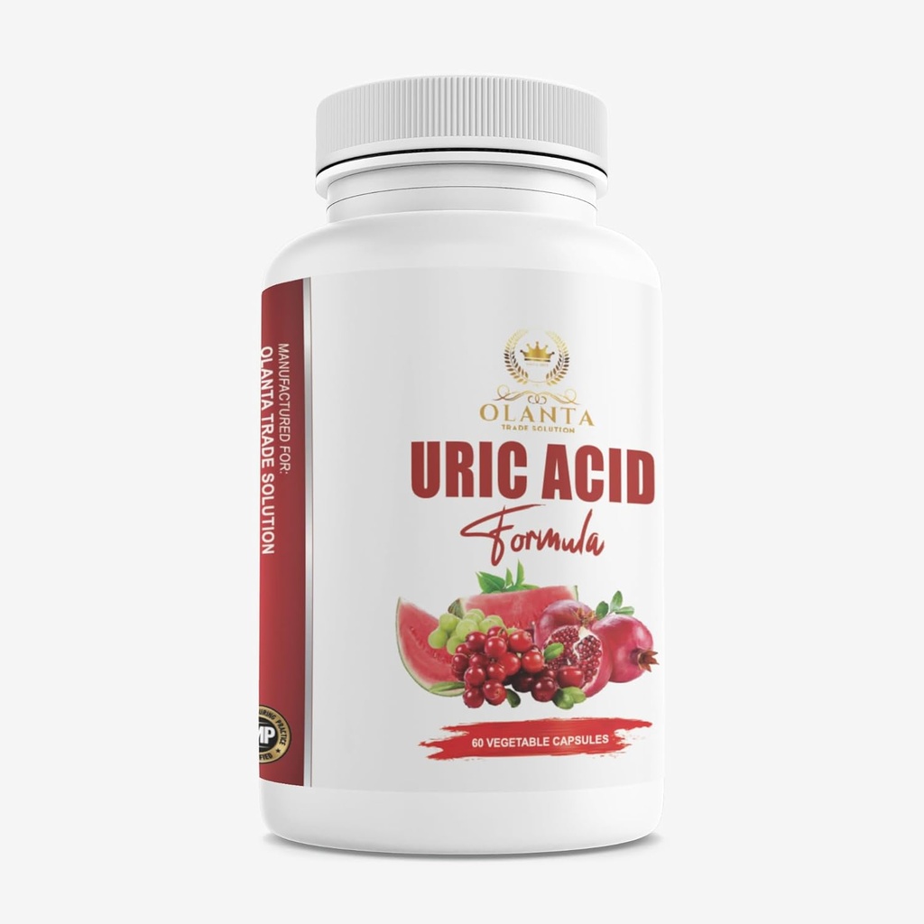 Uric Acid Pil - Kompleks Acid URIC - Turunkan Acid Acid Urat, Uric Acid Pil, Milk Thistle, Benih Celery Ekstrak Organik, Cranberry, Premiate, dan Turmeric 60 Capsules