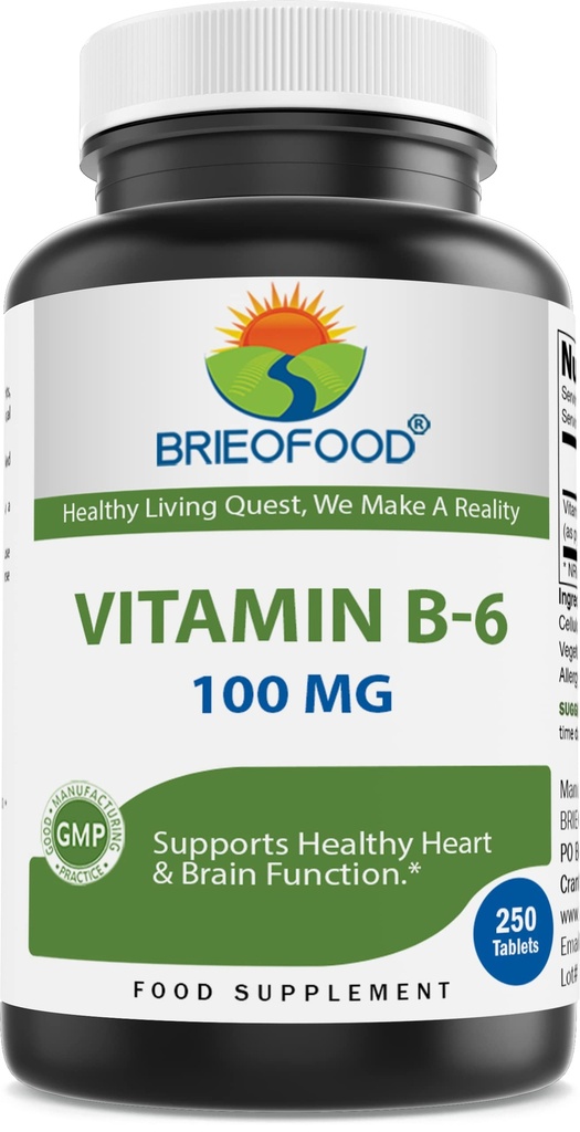 Brieofood Vitamin B6 100 mg 250 tablet