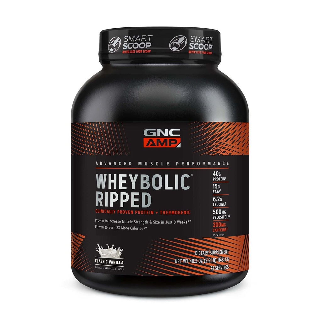 GNC AMP Wheybolic Ripped - Klasik Vanilla (22 Hamba)