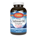 Carlson - Salmon Oil Complete, 700 mg Omega-3s + Astaxanthin, Cardiovascular Dukung, Fungsi Otak & Gabungan Kesehatan, Norwegia, 240 Softgels