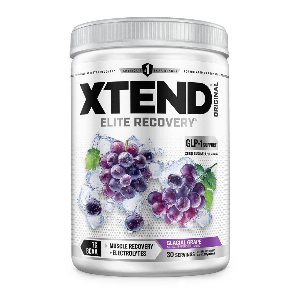 Xtend XEND Original BCAA Powder 7g BCAA dan 2.5g L-Glutamine, Sugar Post Workout Muscleut Recovery Drink dengan Amino Acids for Men & Women, 30 Servings