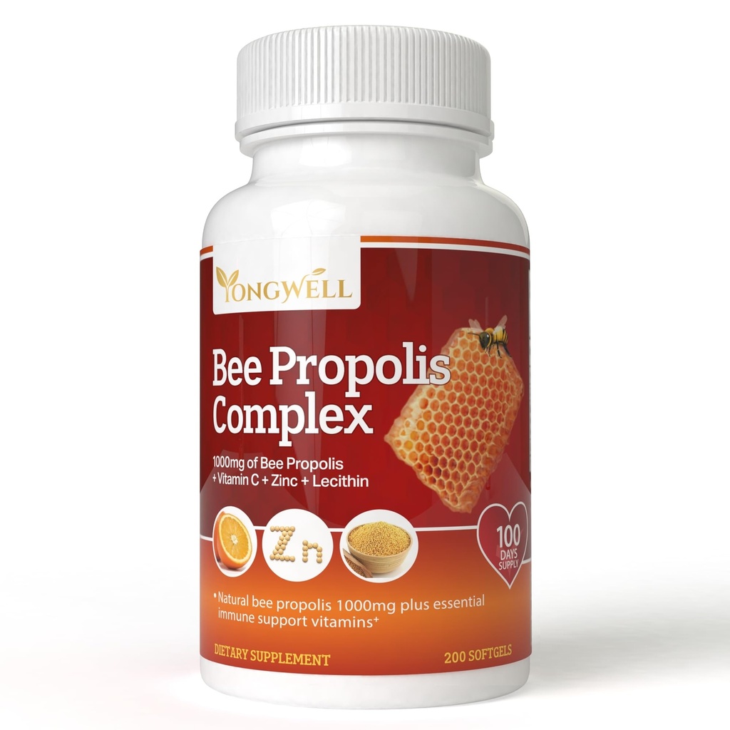 Kompleks Propolis Super Bee dengan Vitamin C, Zinc & Leciphish (200 Kapsul)