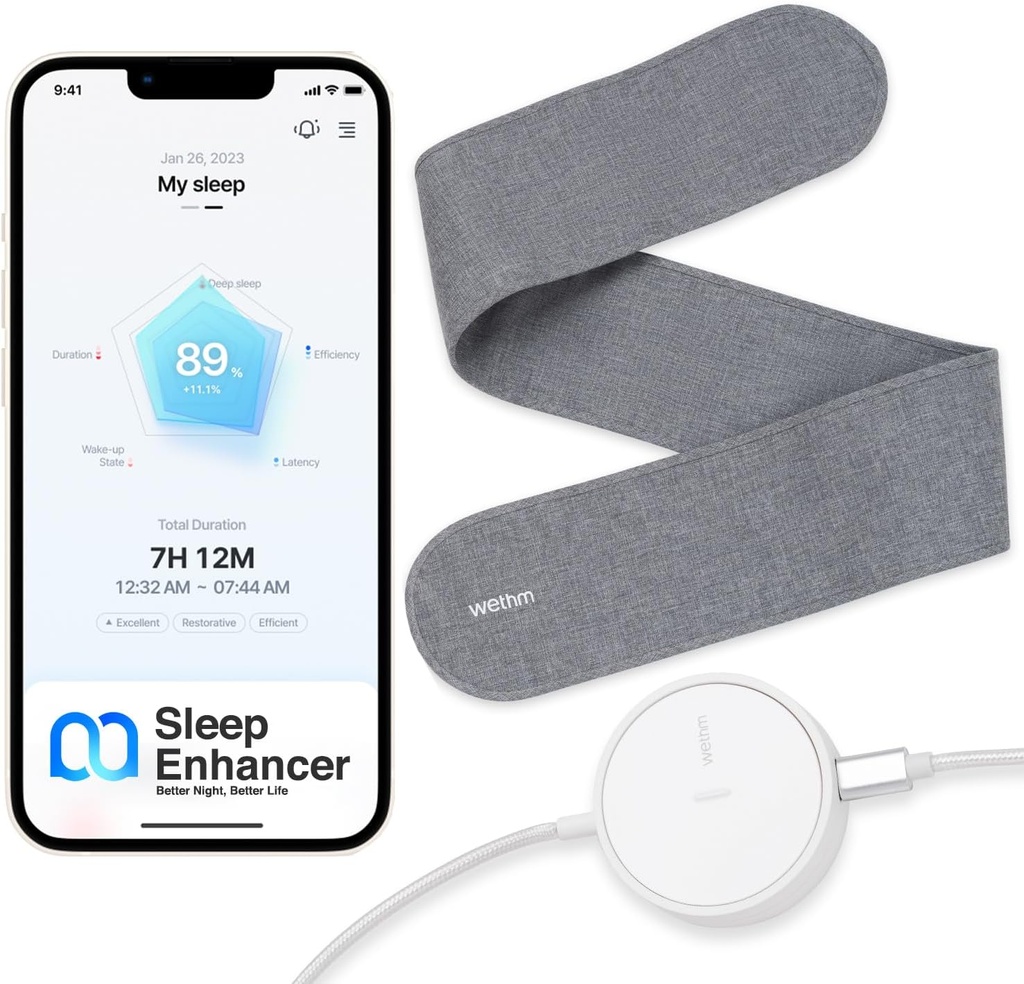 Innovative Sleep Enhancer - Non- Contact Sleep Tracking Pad dengan Sleep Analysis, Vibration Alarms, Breathing Disturance and Heart Rate Monitoring - Sleep Tracker for Improved Sleep Quality