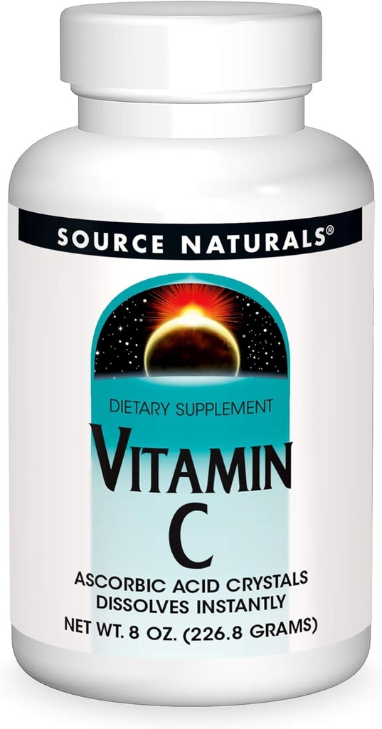 Sumber Vitamin C - Kristal Ascorbic Itu larut seketika, Tambahan Dieter - 8 oz