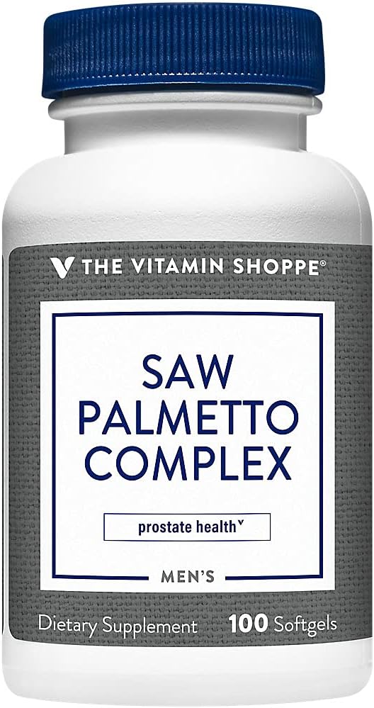 Saw Palmetto Complex 160mg - Tambahan untuk Prostate Health, Mudah untuk Swallow Softgels (100 Softgels) oleh The Vitamin Shoppe