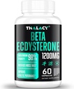 Tambahan 1200 MG Beta Ecdysterone, Suplemen maksimum 98% Ecdysterone untuk Lean Muscle Mass, Atletic Performance & Kekuatan, 60 Kasules