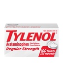 Tylenol Reguler Strength Tablet dengan 325 mg Acetaminophen, Demam Reducer & Pain Reliever untuk Headache, Bacache, Muscle Aches, Joint Pain & Menstrual Cramps, 100 ct