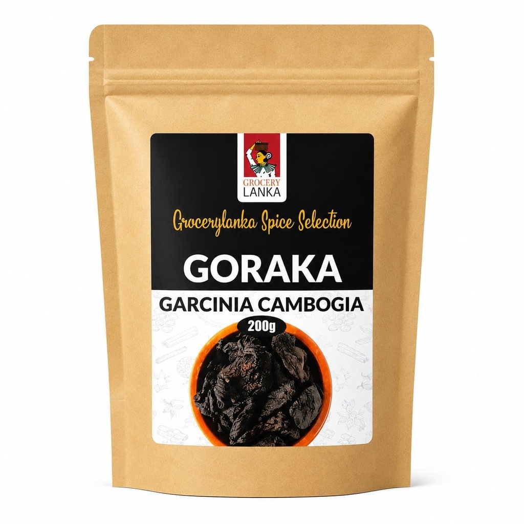 Goraka 200g (7oz), Died Garcinia Cambogia, Natural Food Souring Agent Alabar 124; Malabar Tamarind 126; Kudarumi