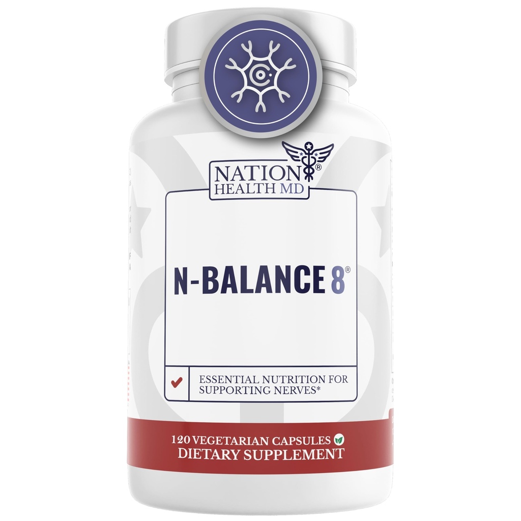 N- Balanci8 - Nerve Dukung Formula - Nerve Dukungan Tambahan dengan Alpha Lipoic Acid, Benfotiamine dan ALA - Nerve Suplemen Kesehatan untuk Pria & Perempuan, 60 Kapsul