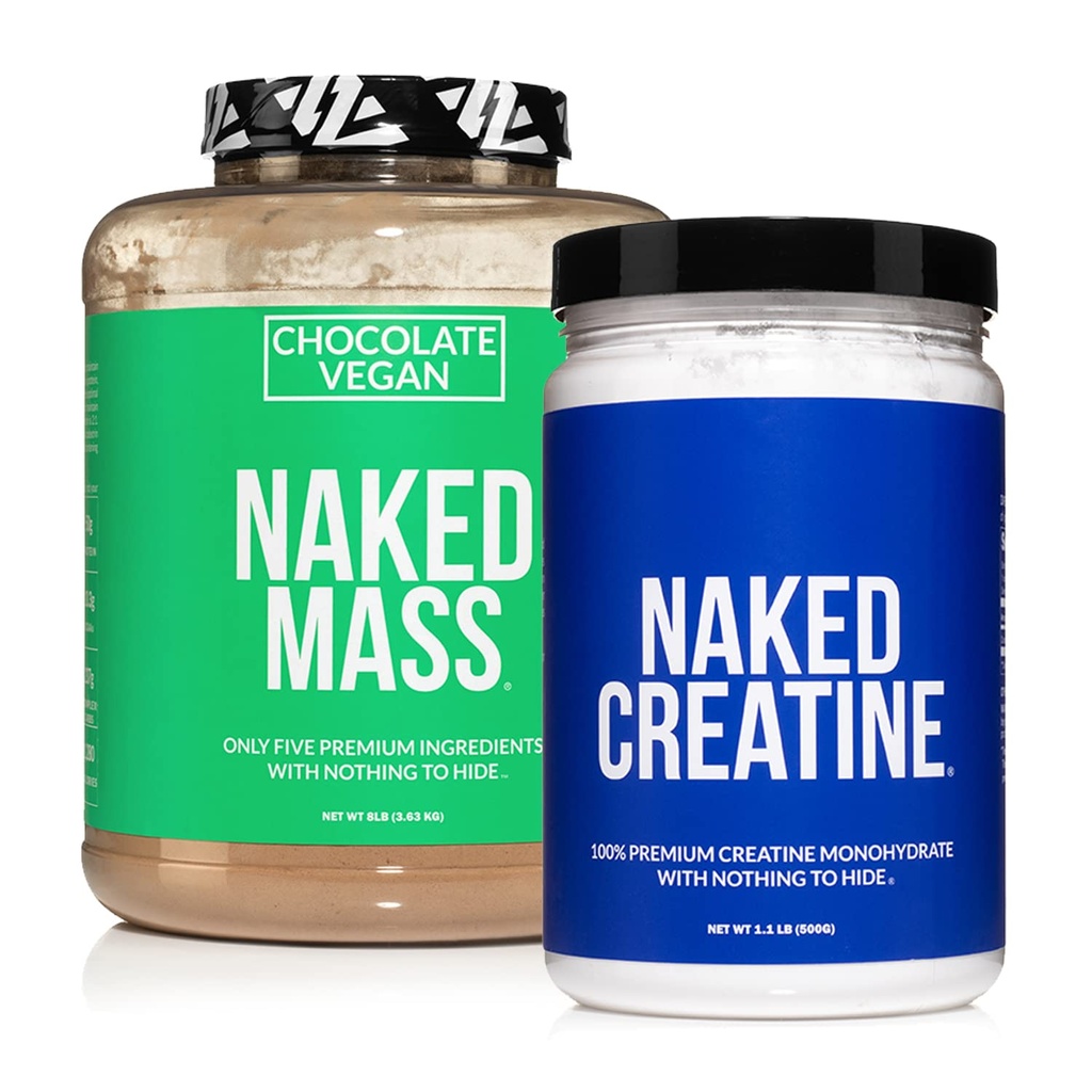 NASked Soy- Free Protein Bundle: 8LB Chocolate Vegan Mass Creatine