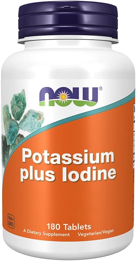 NOW FOODS Potasium Plus Iodine180 Tab, 180 CT