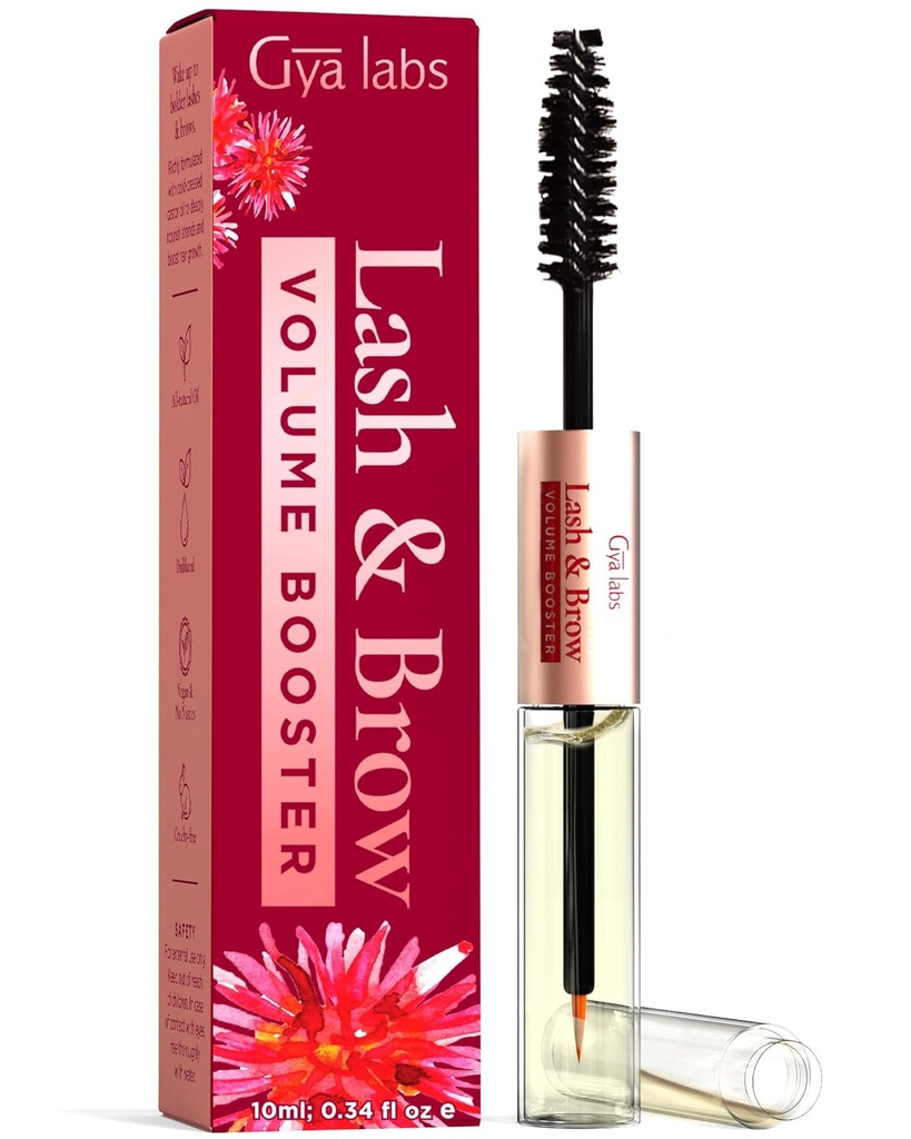 Gya Labs Lash dan Blow Oil - 100% Murni Natual Organik Castor Oil Eyelash & Eyebrow Serum untuk Fuller-mencari Lashes & Brows (0.34 Fl Oz)