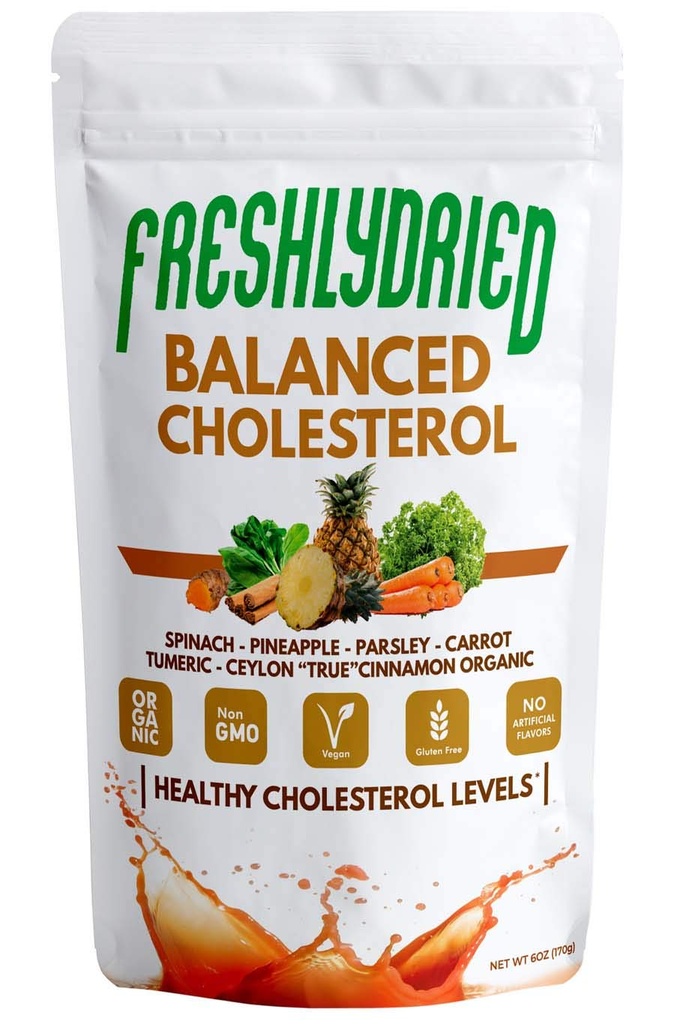 Bubuk Cholesterol yang segar dan kering - Mendukung Pajang Cholesterol Sehat - w / Tumeric, Cinnamon Sejati Ceylon, Spinach, Parsley, Pwares - Vegan - Friendly - 17 Ounces